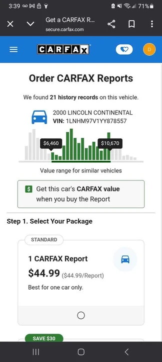 2000 Lincoln Continental 9th Gen - Image 10 of 10