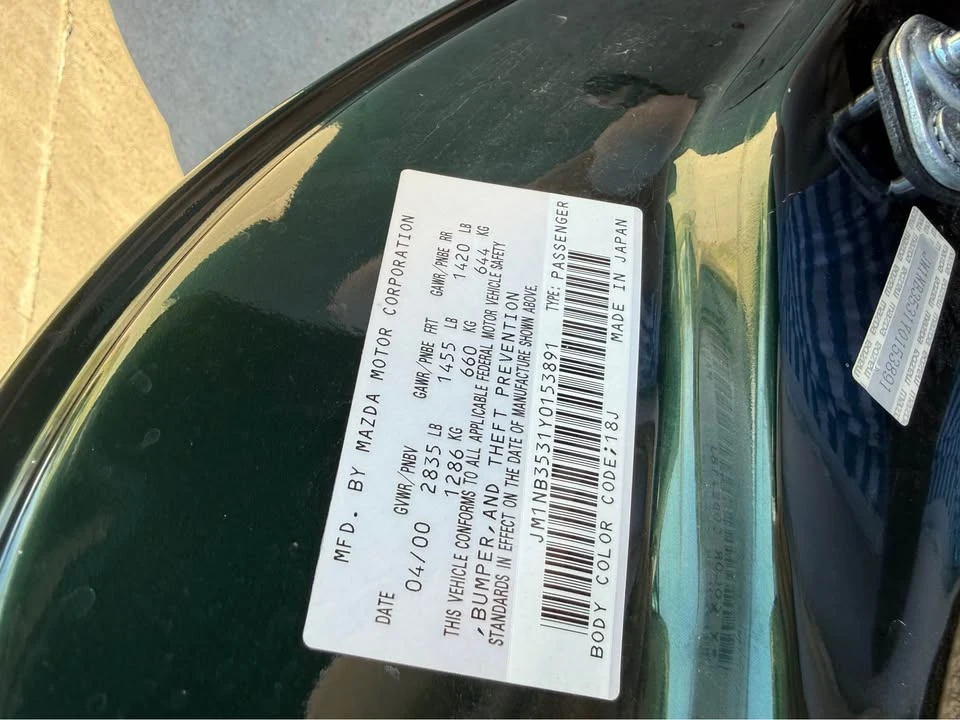 2000 Mazda NB MX-5 Miata - Image 7 of 11