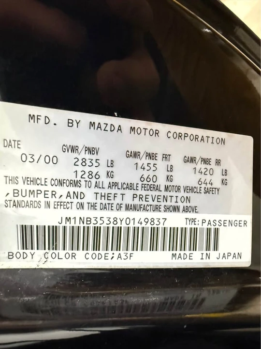 2000 Mazda NB MX-5 Miata - Image 10 of 10