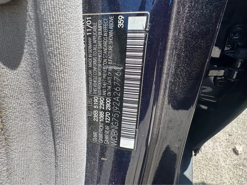 2000 Mercedes-Benz W220 S-Class - Image 5 of 8