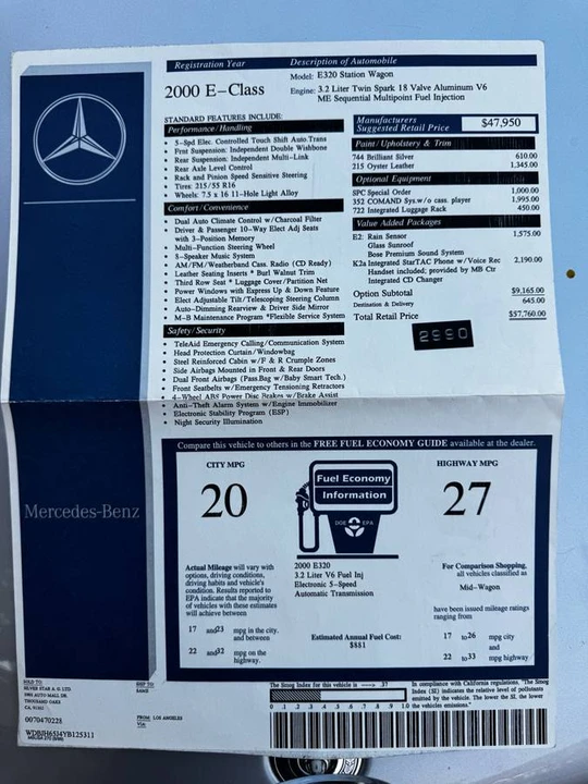 2000 Mercedes-Benz W210 E-Class - Image 17 of 24
