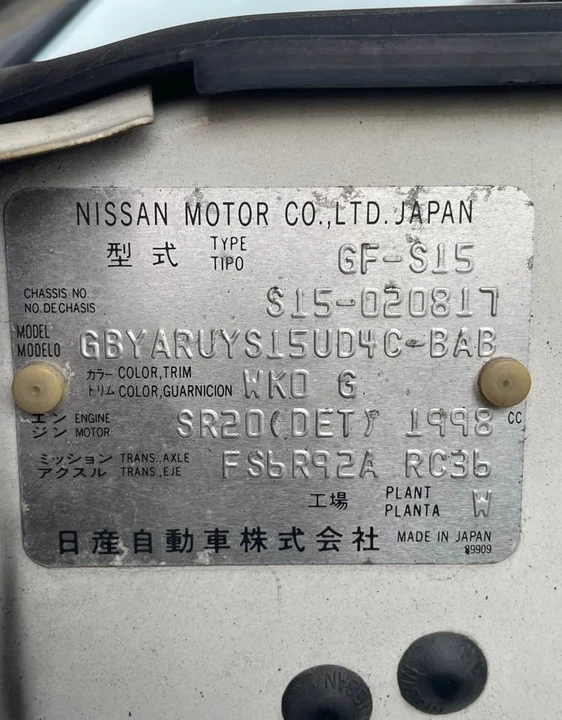 2000 Nissan S15 Silvia - Image 16 of 17