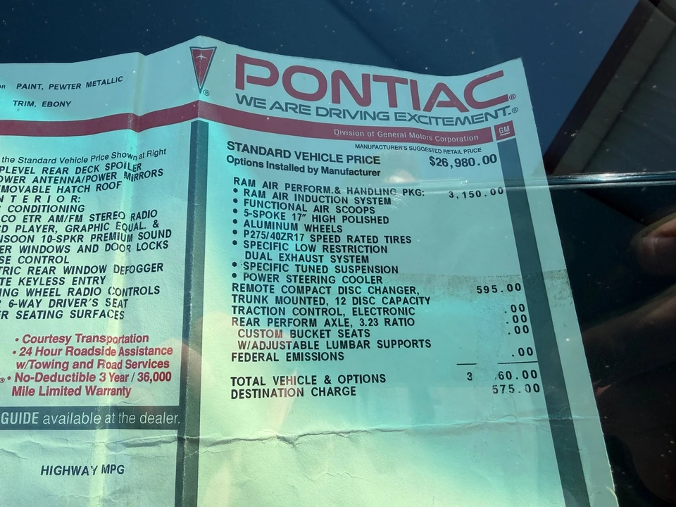 2000 Pontiac Firebird Trans Am 4th Gen - Image 10 of 21