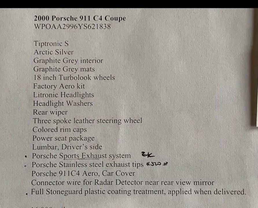2000 Porsche 996 Carrera 4 - Image 3 of 19