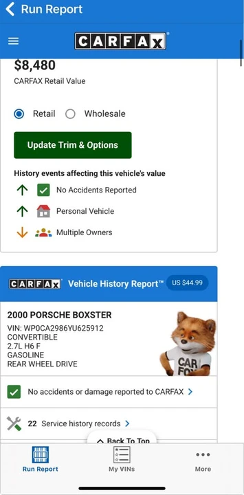 2000 Porsche 986 Boxster - Image 9 of 11
