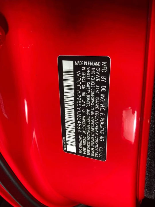 2000 Porsche 986 Boxster - Image 8 of 10