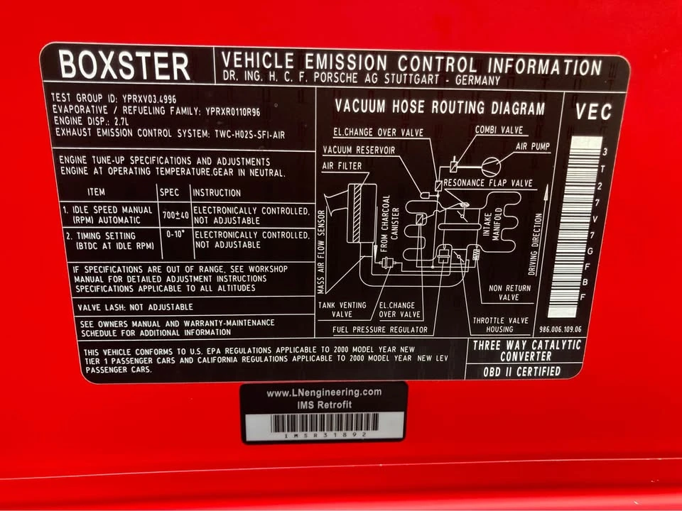 2000 Porsche 986 Boxster - Image 7 of 10