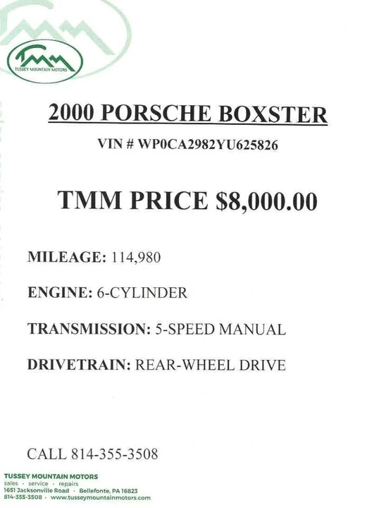 2000 Porsche 986 Boxster - Image 14 of 14