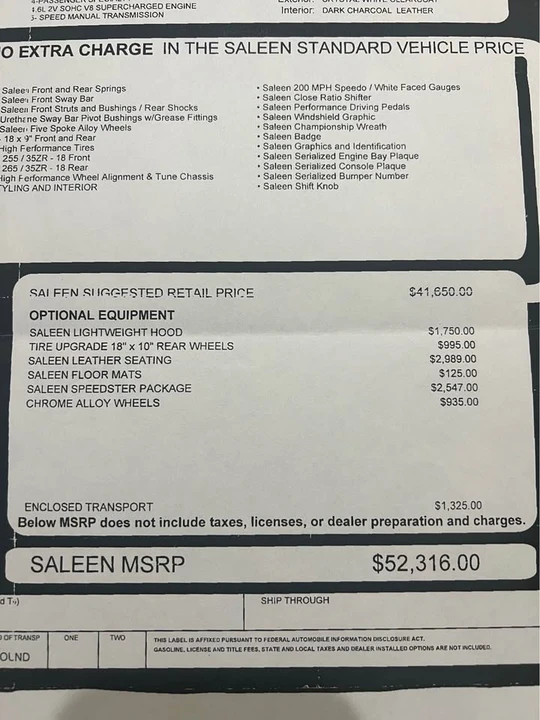 2000 Saleen - Image 2 of 3
