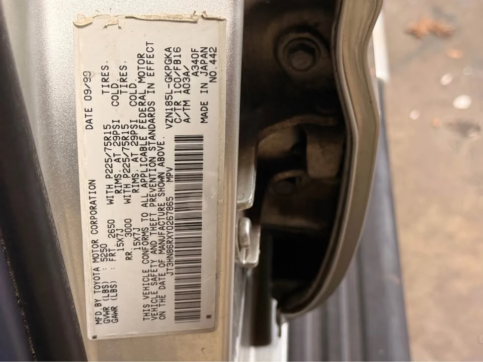 2000 Toyota 4Runner 3rd Gen - Image 6 of 6