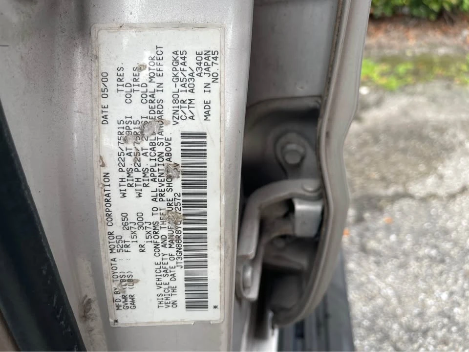2000 Toyota 4Runner 3rd Gen - Image 9 of 9