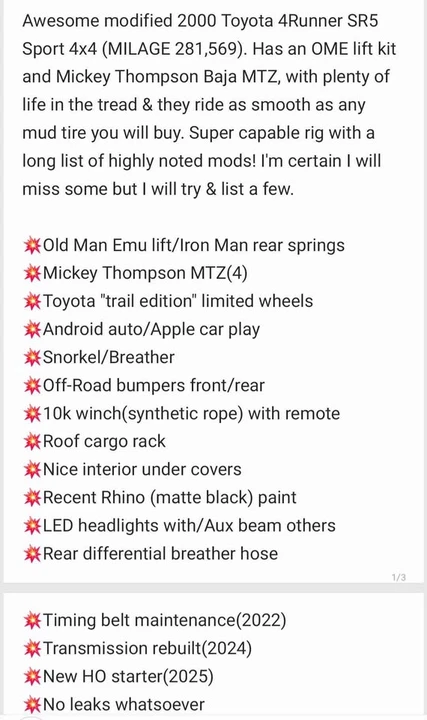2000 Toyota 4Runner 3rd Gen - Image 12 of 13