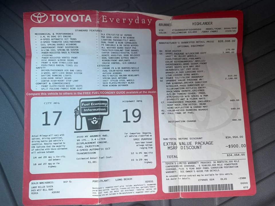 2000 Toyota 4Runner 3rd Gen - Image 10 of 14