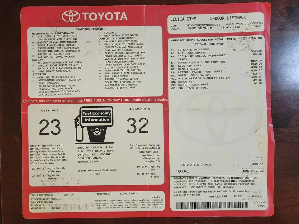 2000 Toyota Celica 7th Gen - Image 13 of 22