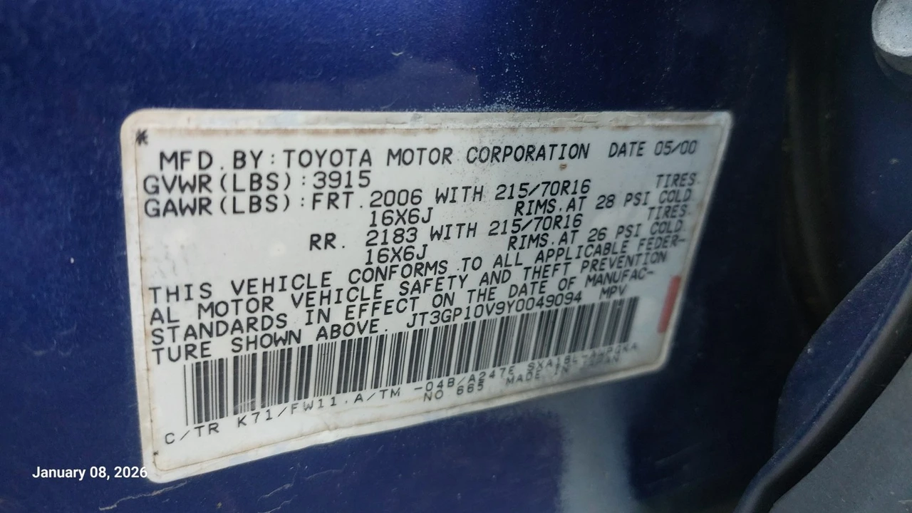 2000 Toyota RAV4 1st Gen - Image 7 of 20