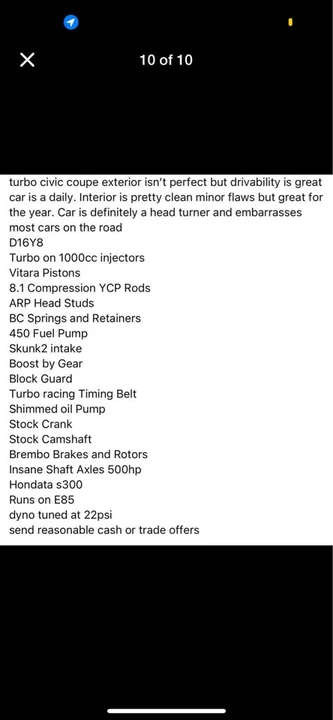 2000 Honda EK Civic - Image 2 of 2