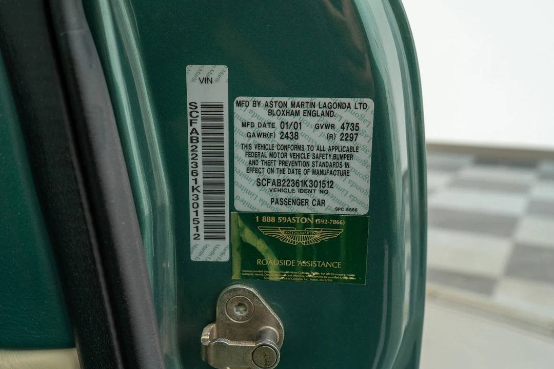 2001 Aston Martin DB7 Vantage - Image 20 of 21