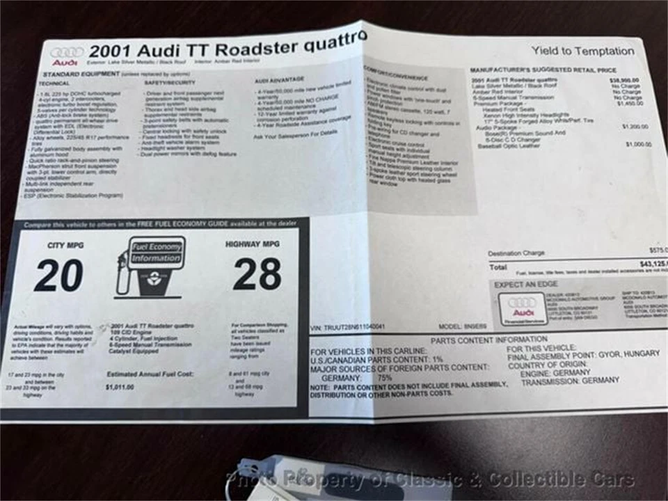 2001 Audi TT Mk1 - Image 20 of 27