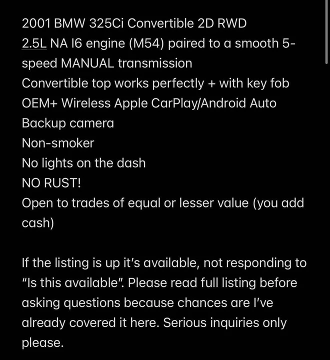 2001 BMW E46 3 Series - Image 2 of 16