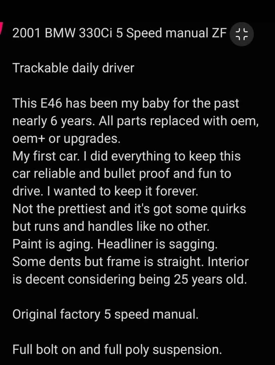 2001 BMW E46 330i & 330Ci - Image 6 of 9