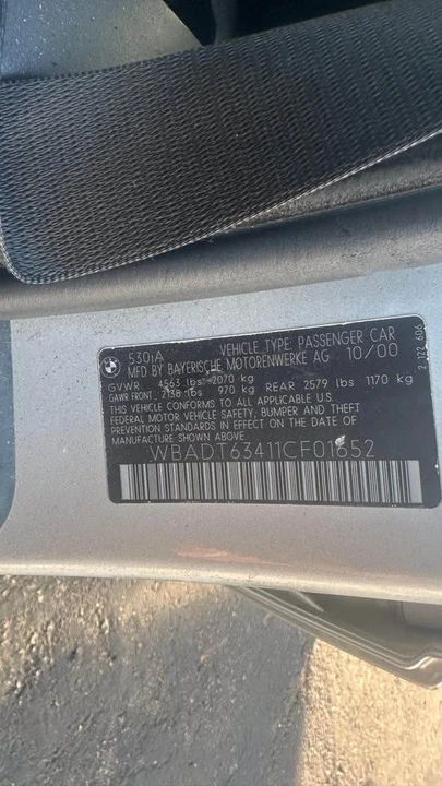2001 BMW E39 5 Series - Image 11 of 11