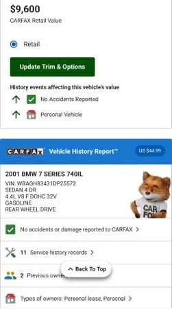 2001 BMW E38 7 Series - Image 17 of 17