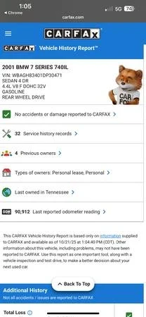 2001 BMW E38 7 Series - Image 20 of 20