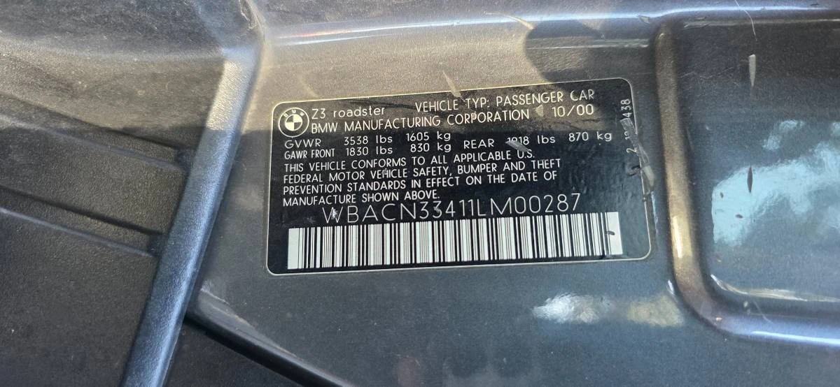 2001 BMW Z3 Roadster - Image 24 of 24