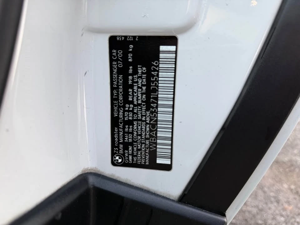 2001 BMW Z3 Roadster - Image 19 of 19