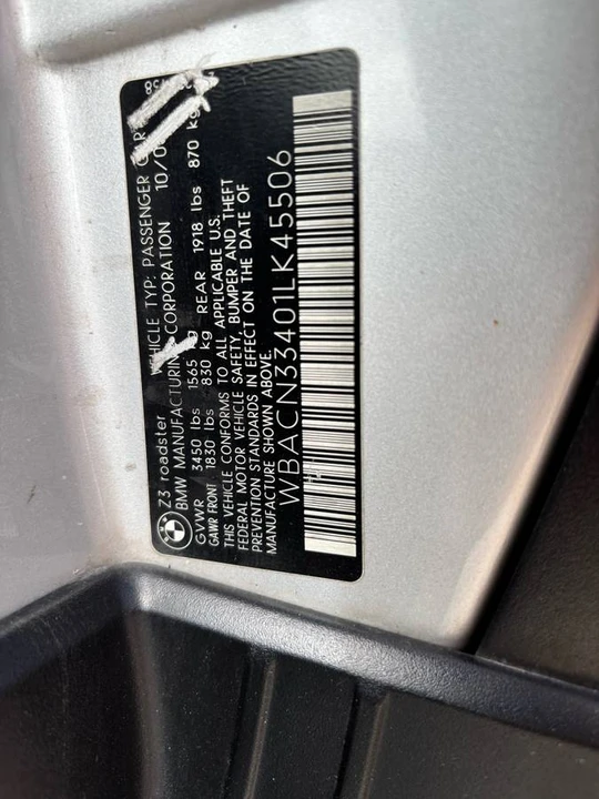 2001 BMW Z3 Roadster - Image 16 of 17