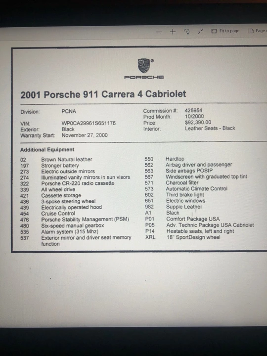 2001 Porsche 996 Carrera 4 - Image 13 of 13