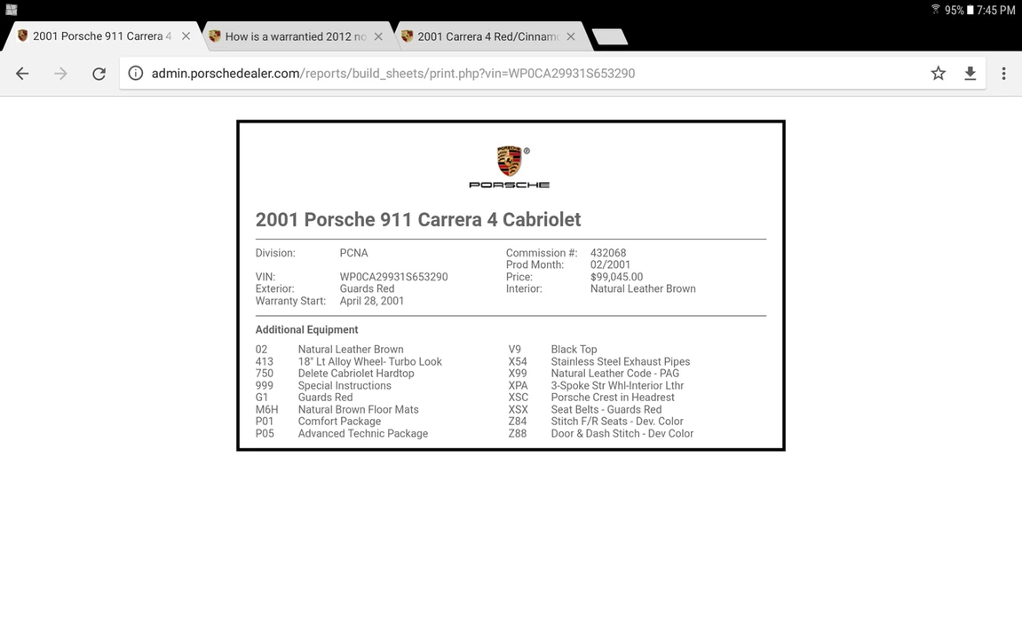 2001 Porsche 996 Carrera 4 - Image 7 of 7