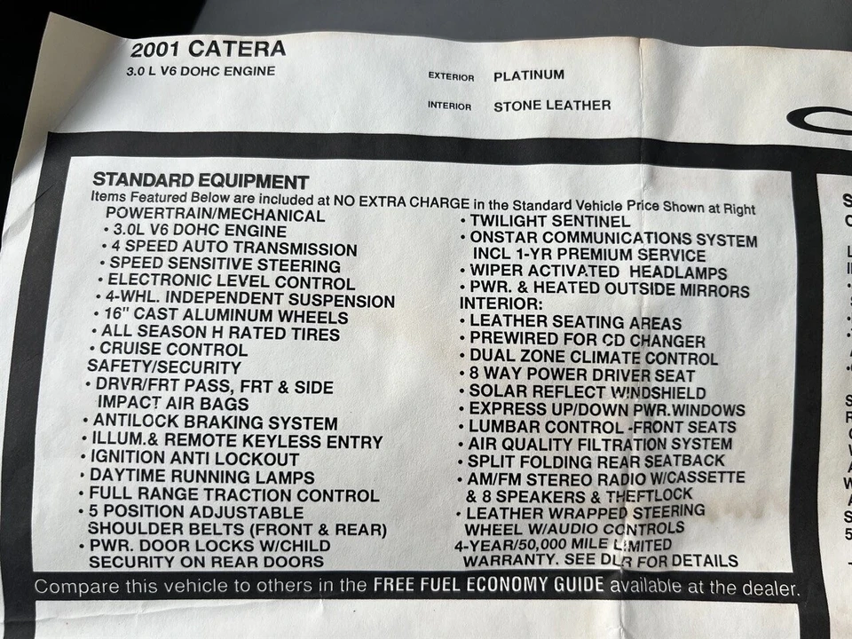 2001 Cadillac Catera - Image 5 of 21