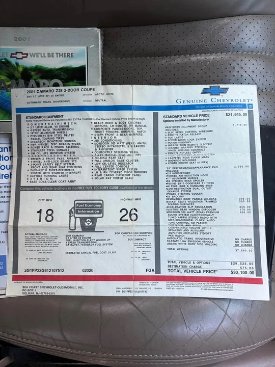 2001 Chevrolet Camaro SS 4th Gen - Image 18 of 18