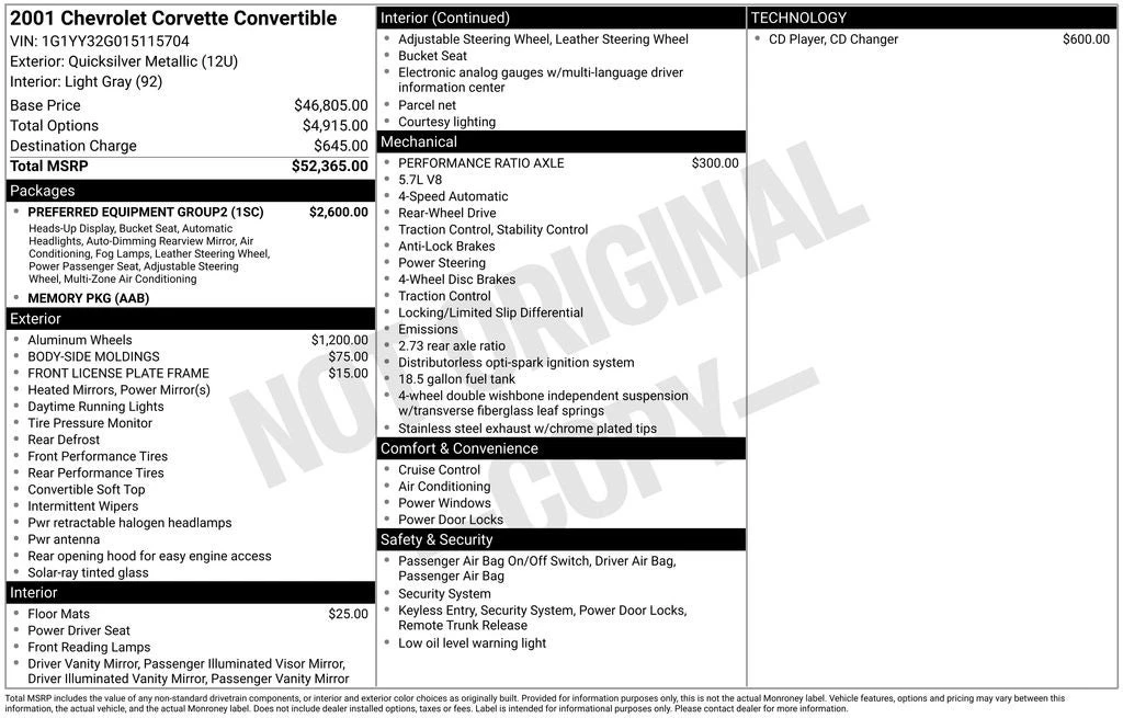 2001 Chevrolet Corvette C5 - Image 2 of 28