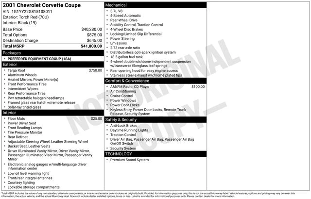 2001 Chevrolet Corvette C5 - Image 2 of 5