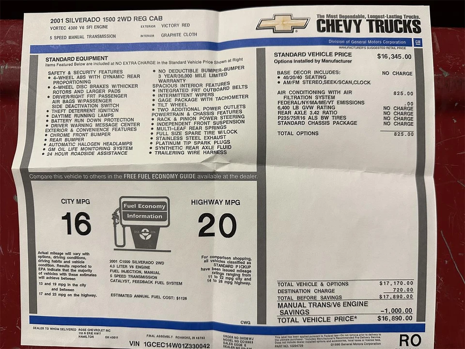 2001 Chevrolet Silverado 1st Gen - Image 9 of 31