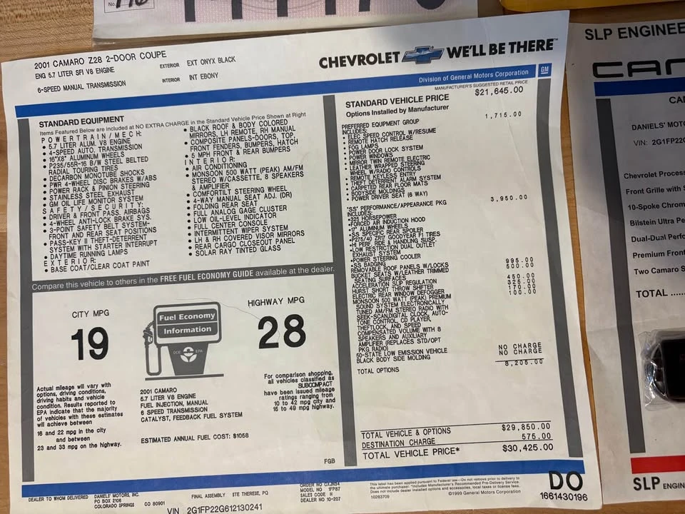 2001 Chevrolet Camaro SS 4th Gen - Image 17 of 20