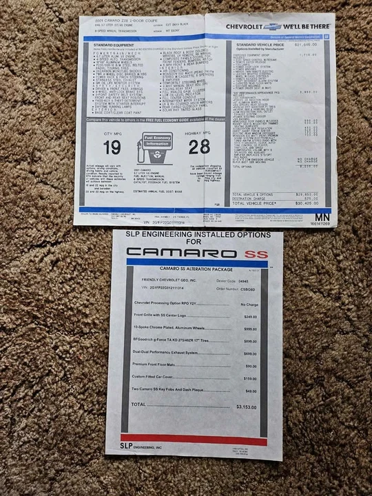 2001 Chevrolet Camaro SS 4th Gen - Image 9 of 9
