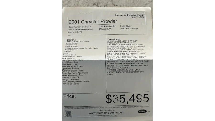 2001 Chrysler Prowler - Image 23 of 26