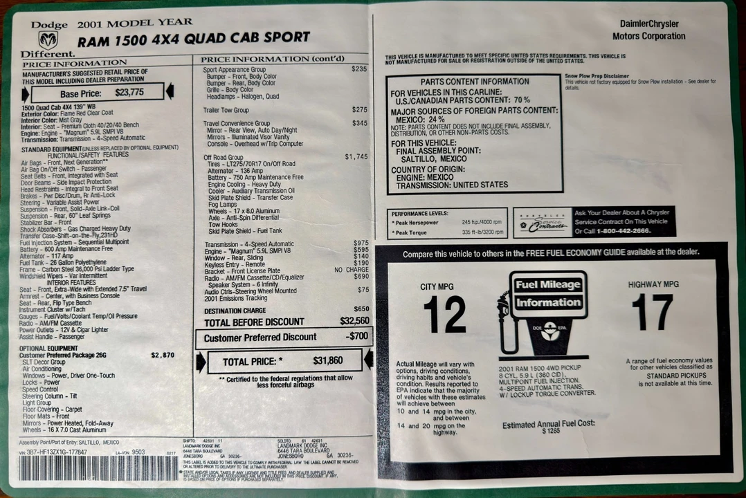 2001 Dodge Ram 2nd Gen - Image 31 of 31