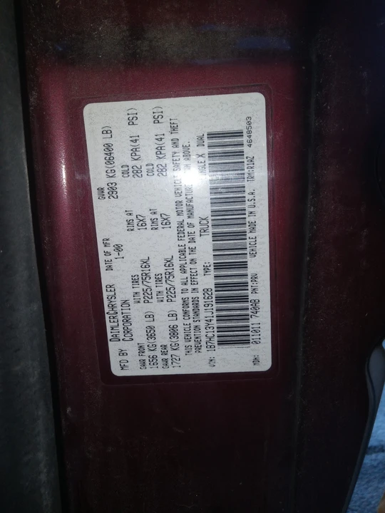 2001 Dodge Ram 2nd Gen - Image 7 of 8