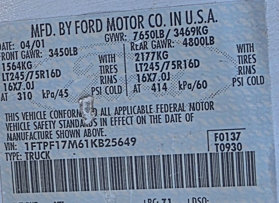 2001 Ford F-150 10th Gen - Image 18 of 18