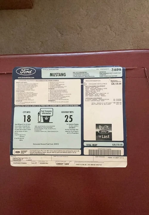 2001 Ford SN95 Mustang - Image 10 of 12