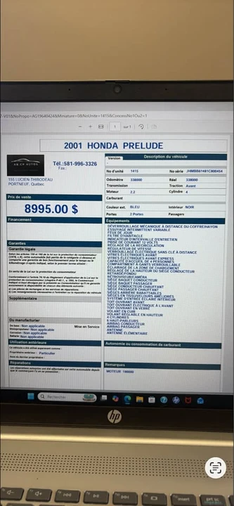 2001 Honda Prelude 5th Gen - Image 7 of 7