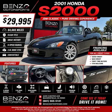 2001 Honda S2000 Convertible 2D