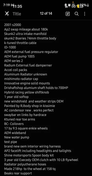 2001 Honda AP1 S2000 - Image 7 of 7