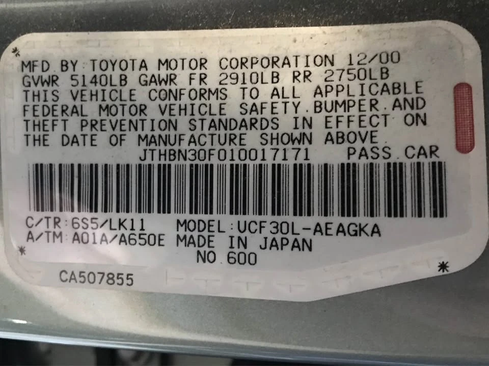 2001 Lexus LS 3rd Gen - Image 10 of 10