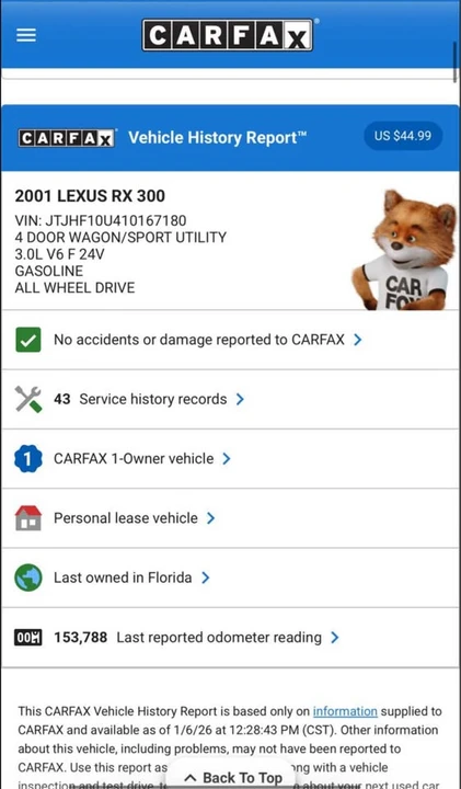 2001 Lexus RX 1st Gen - Image 19 of 19