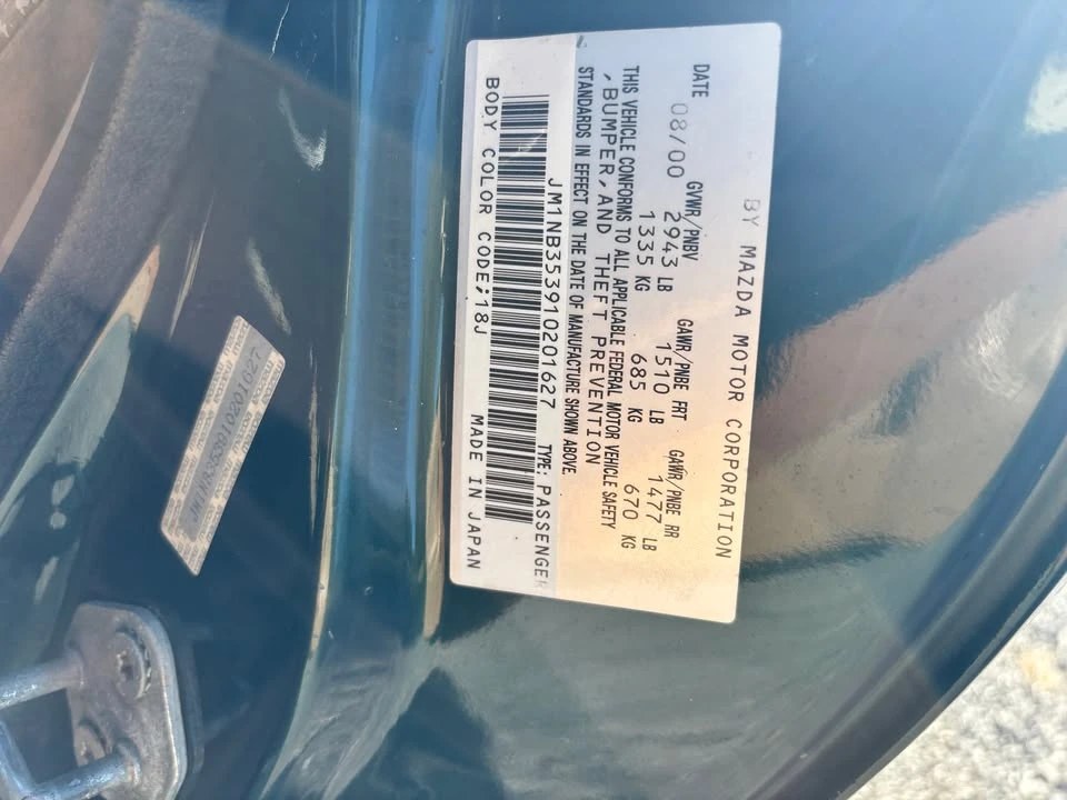 2001 Mazda NB MX-5 Miata - Image 15 of 17